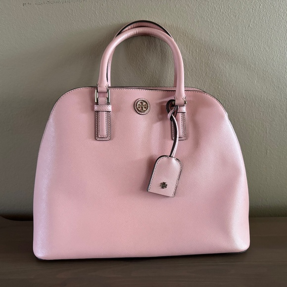 Tory Burch Robinson Open Dome Large Satchel in Pink - Picture 1 of 7